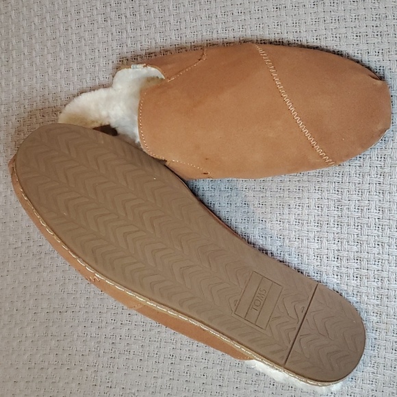 Toms Nova Learher Wrap Slippers Men's SIZE 11, BLACK SUEDE/FAUX FUR, NWB - Picture 4 of 4